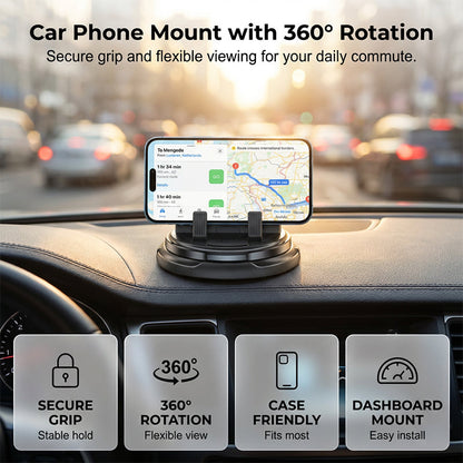 🚗📱 360° Draaibare Telefoonhouder voor Auto – Veilig Navigeren met Perfect Zicht