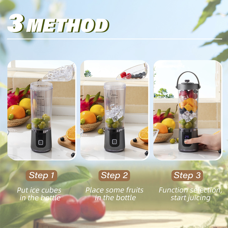🌞Fris De Lente In Met 50% Korting!🥤Draagbare Blender to Go (500ml) | Draadloze Smoothiemaker met 10 Messen | Ice Crusher & USB Oplaadbaar