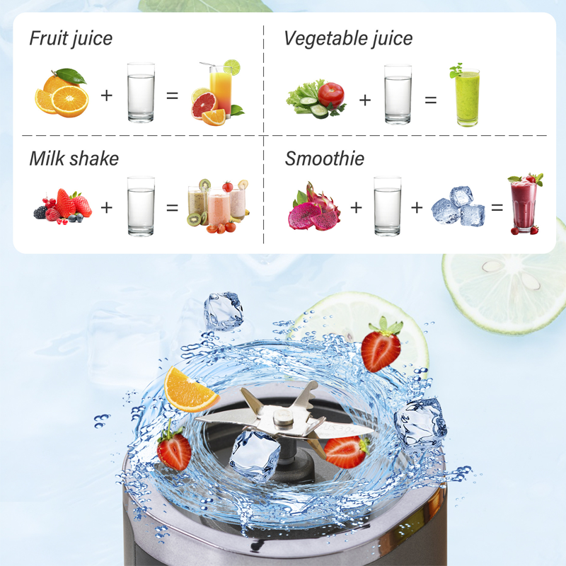 🌞Fris De Lente In Met 50% Korting!🥤Draagbare Blender to Go (500ml) | Draadloze Smoothiemaker met 10 Messen | Ice Crusher & USB Oplaadbaar