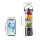 🌞Fris De Lente In Met 50% Korting!🥤Draagbare Blender to Go (500ml) | Draadloze Smoothiemaker met 10 Messen | Ice Crusher & USB Oplaadbaar