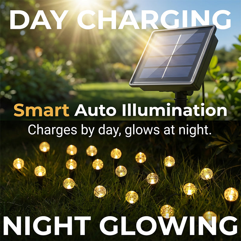 ☀️ Waterdichte solar lichtslinger met LED – laadt gratis op, verlicht paden en tuinen, regenbestendig en sfeervol.
