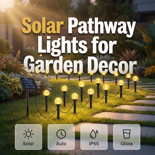 ☀️ Waterdichte solar lichtslinger met LED – laadt gratis op, verlicht paden en tuinen, regenbestendig en sfeervol.