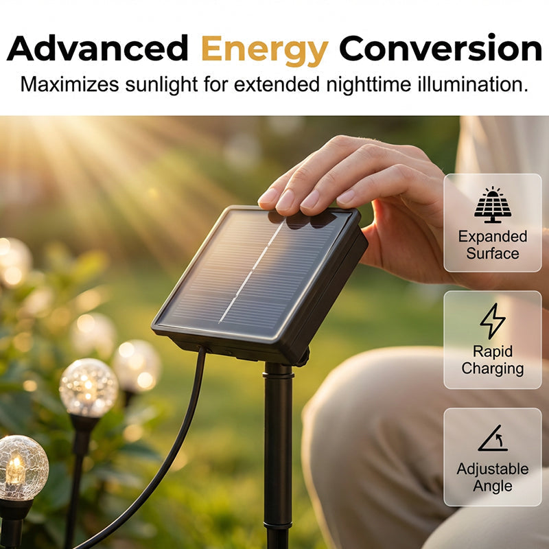 ☀️ Waterdichte solar lichtslinger met LED – laadt gratis op, verlicht paden en tuinen, regenbestendig en sfeervol.