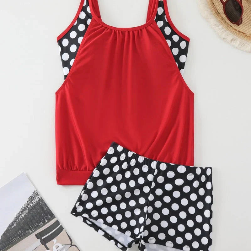 🩱Dames Tweedelig Polkadot Zwempak