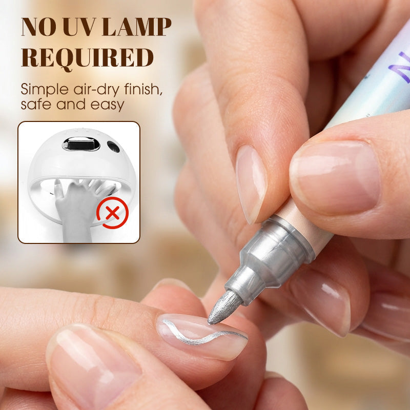 💸🚫 50% KORTING! Waarom €60 betalen voor nail art als je het zelf kunt? Deze dual-tip pennen maken van jouw nagels een kunstwerk – je vriendinnen vragen straks waar je salon zit!