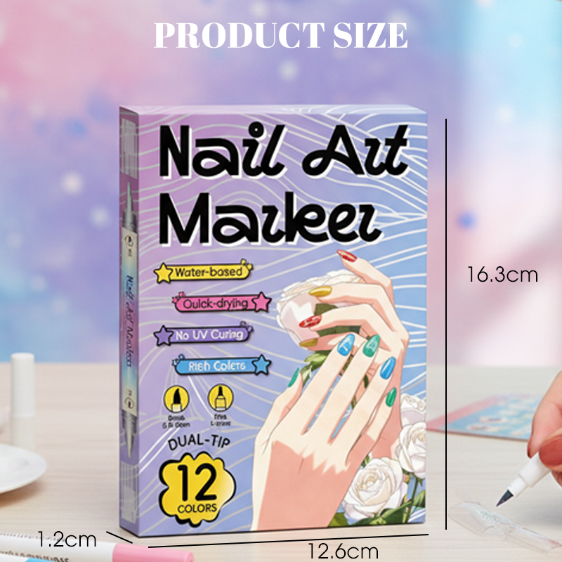 💸🚫 50% KORTING! Waarom €60 betalen voor nail art als je het zelf kunt? Deze dual-tip pennen maken van jouw nagels een kunstwerk – je vriendinnen vragen straks waar je salon zit!