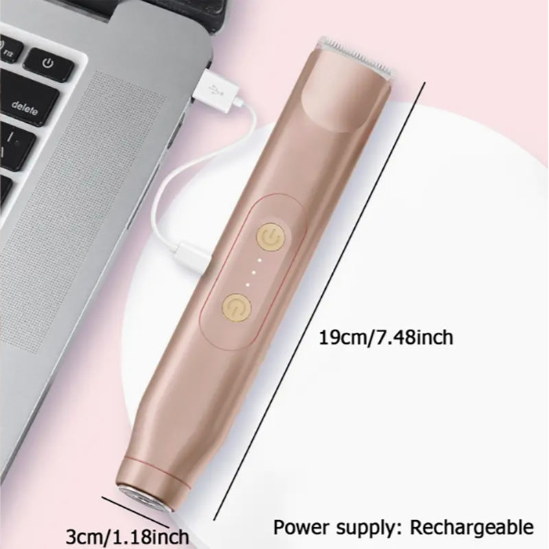 ✨2-in-1 Elektrisch Dames Scheerapparaat & Trimset - Pijnloos & Huidvriendelijk - USB Oplaadbaar - Voor Bikinilijn, Benen & Gezicht