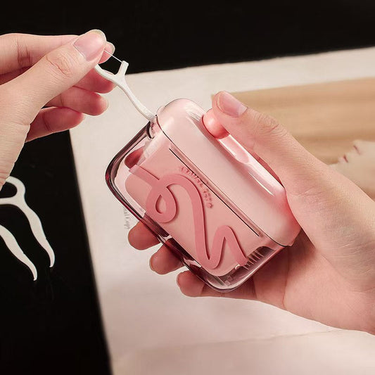🦷 50% korting op automatische tandzijde-dispenser – pop-up ontwerp, gemakkelijk en hygiënisch in gebruik.