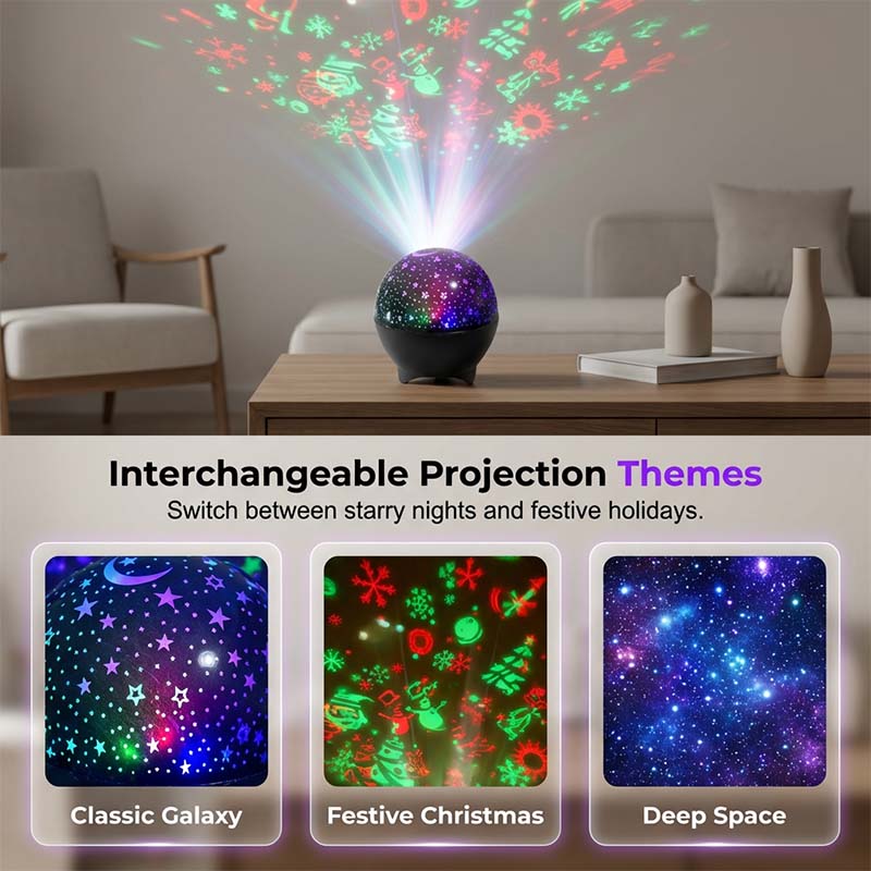🌌 USB LED Galaxy projector – creëert een kleurrijke sterrenhemel, kalmerend en sfeervol voor elke kamer.