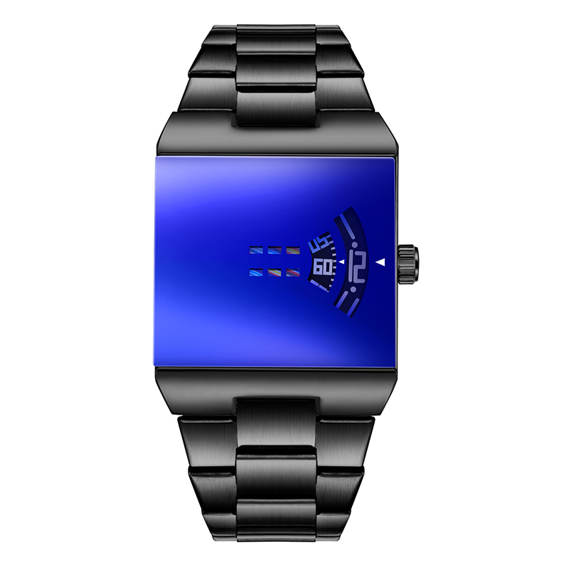 ⌚ 50% korting! Heren quartz horloge – vierkante wijzerplaat, roestvrij staal & mineraalglas. Uniek design voor een opvallende look! ✨💪