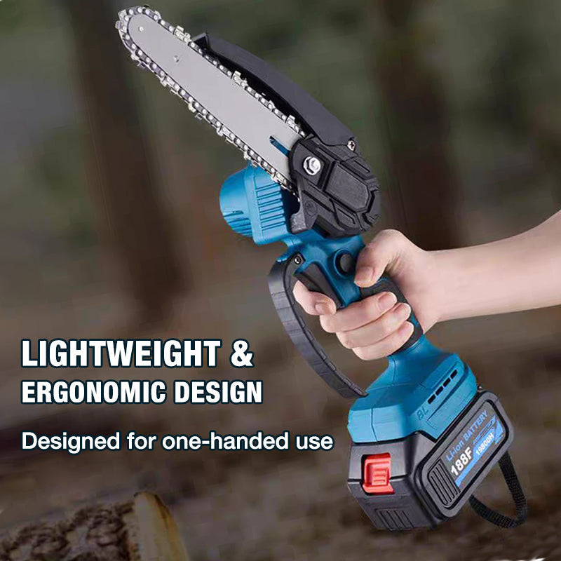 ⏰ 50% korting op draadloze minikettingzaag – 15 cm, met 2 accu's, lichtgewicht en krachtig voor tuinieren en snoeiwerk.