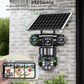 📢📢50% KORTING!!!⏰6K 9MP wifi-beveiligingscamera voor buiten | 10x zoom, 3 lenzen, 360° PTZ | IP66 waterdicht, kleurennachtzicht, tweeweg audio, bewegingsdetectie