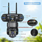 📢📢50% KORTING!!!⏰6K 9MP wifi-beveiligingscamera voor buiten | 10x zoom, 3 lenzen, 360° PTZ | IP66 waterdicht, kleurennachtzicht, tweeweg audio, bewegingsdetectie