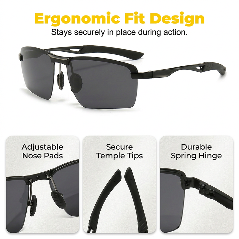 Fotochromatische gepolariseerde zonnebril voor buiten