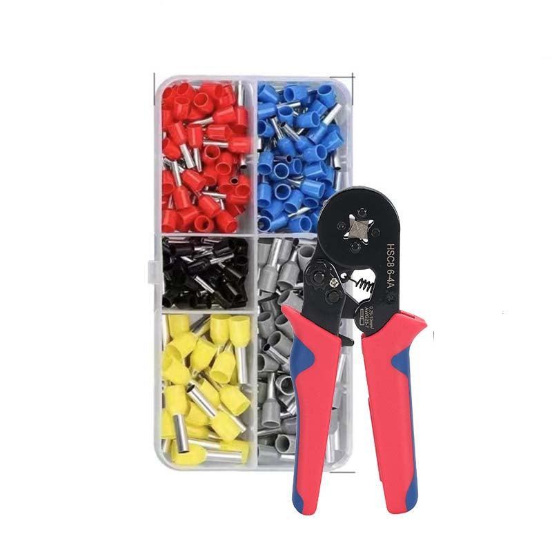 Geïsoleerde Kabelschoenen Set 200-800st | Met Krimptang | Hoogzuiver Koper | Kleurgecodeerd