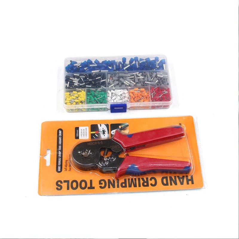 Geïsoleerde Kabelschoenen Set 200-800st | Met Krimptang | Hoogzuiver Koper | Kleurgecodeerd