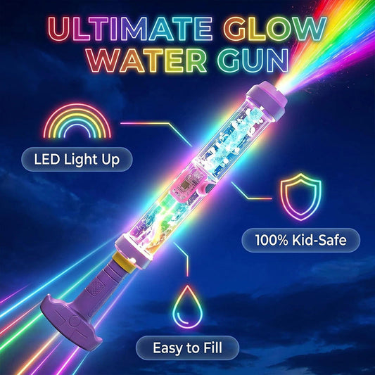 🔫 LED-lichtgevende pompactie-waterblaster – schiet in het donker met kleurrijk licht! 🌟💦