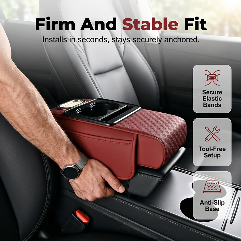 🚗💥 50% KORTING! Stop met het zoeken naar je telefoon, tissues en sleutels tijdens het rijden! Deze 5-in-1 armsteunkussen tovert je rommelige console om in een georganiseerde cockpit – met bekerhouder, telefoonvak en zelfs een tissueslot!