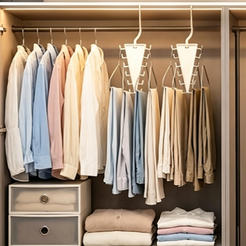 🏠 50% korting! Driehoekige opbergrekjes – voor kleding, tassen & sjaals. Ruimtebesparend, eenvoudig te monteren & stijlvol! ✨🧣