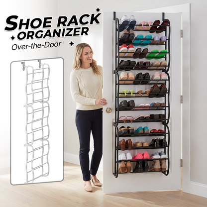 👟 50% KORTING! Stop met het struikelen over die berg schoenen bij de voordeur! Dit 24-vaks deur-rek hang je zonder gereedschap op, en al je schoenen zweven ineens aan de deur – je vloer is eindelijk van jou!