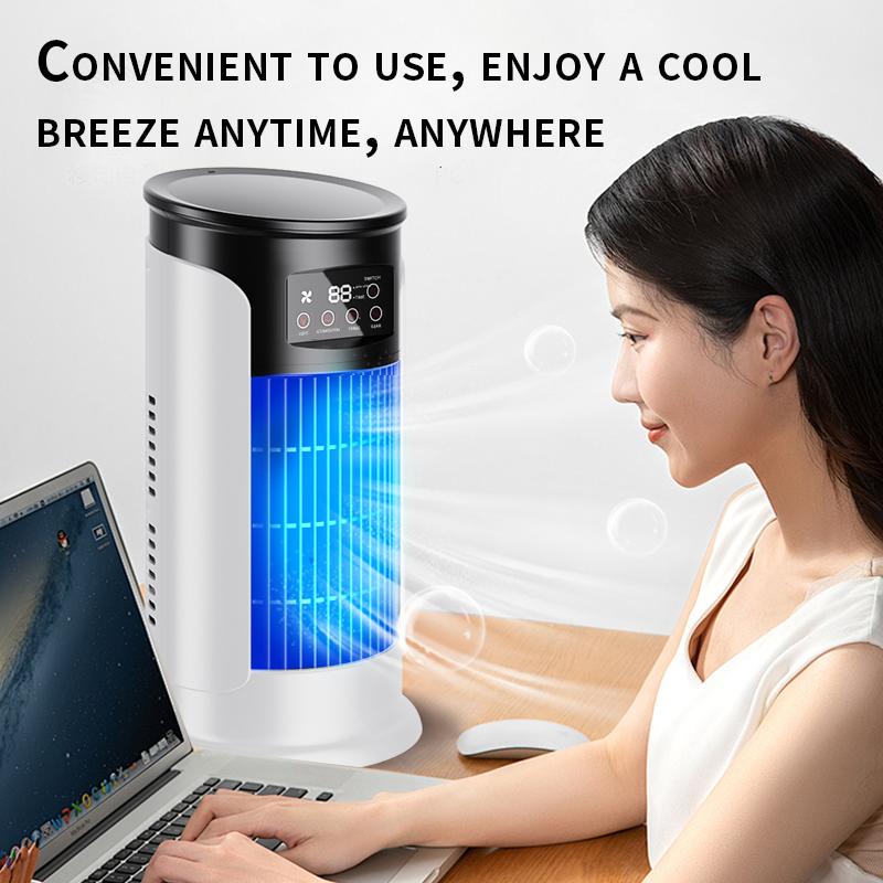 💨Onmisbaar in de zomer❄️ Draagbare 3-in-1 USB Luchtkoeler | Directe Verkoeling & Fluisterstil