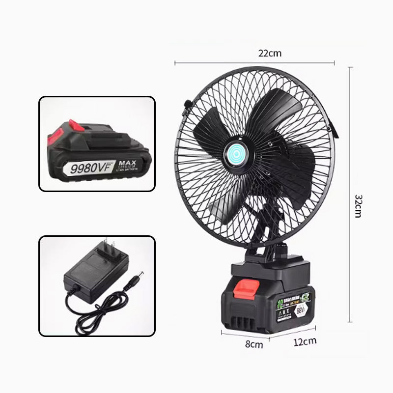 Oplaadbare Draadloze Camping Ventilator - Draagbaar voor Buiten & Tent