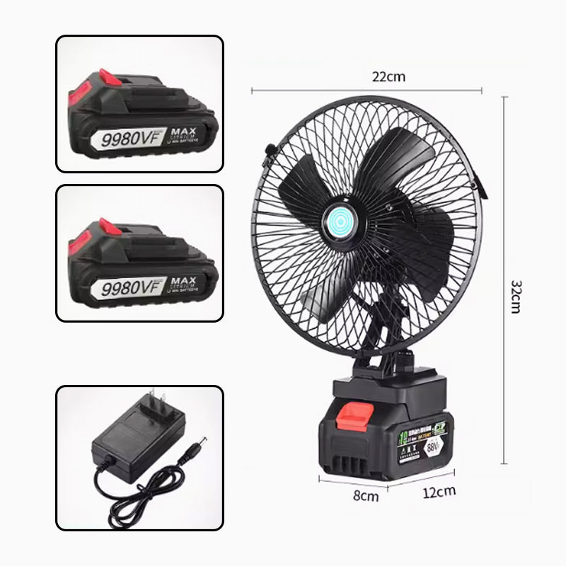 Oplaadbare Draadloze Camping Ventilator - Draagbaar voor Buiten & Tent