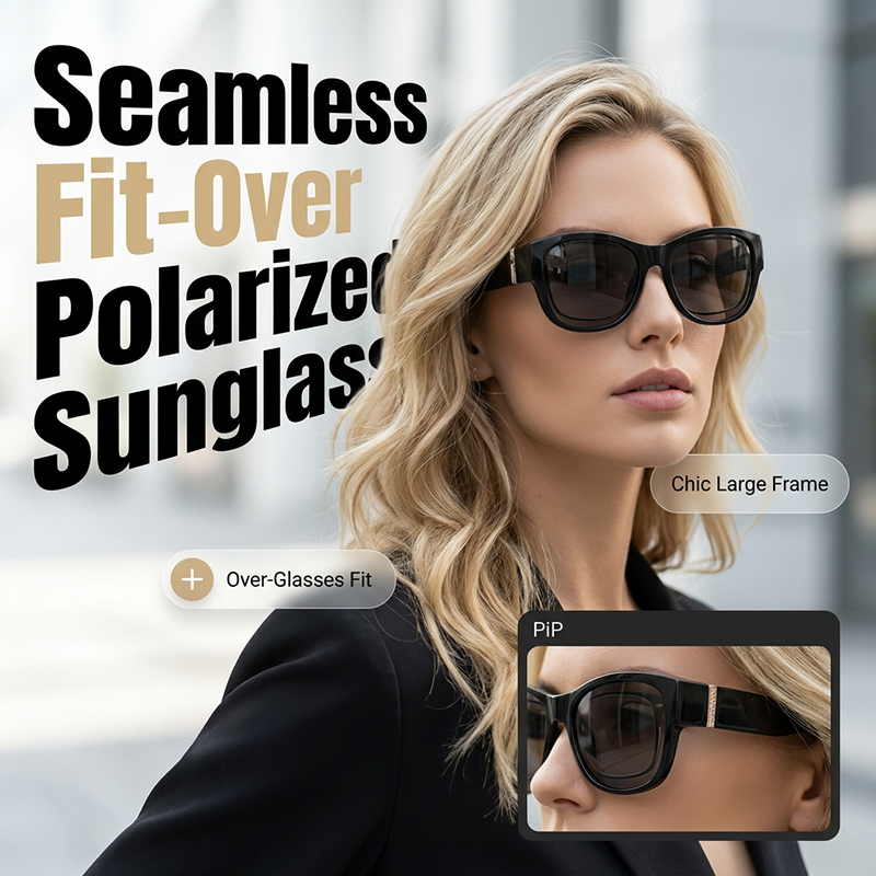 🕶️👓 Brildragers opgelet: deze oversized zonnebril schuift over je eigen bril en je ziet eruit als een filmster – geen dure clip-on, geen geknipper met lenzen!