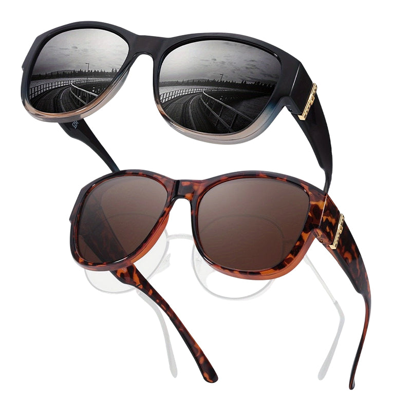 🕶️👓 Brildragers opgelet: deze oversized zonnebril schuift over je eigen bril en je ziet eruit als een filmster – geen dure clip-on, geen geknipper met lenzen!