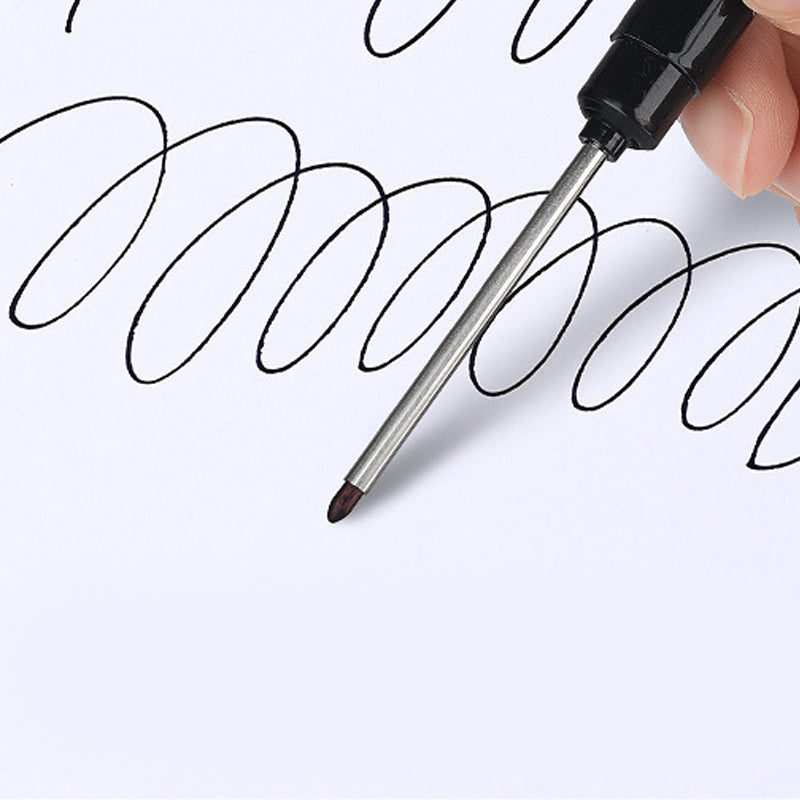 🖊️ 50% korting! Diepgatmarker met 45 mm punt – waterbestendig, sneldrogend & 72 uur zonder dop. Ingebouwde liniaal & klem – voor bouw & montage! ✨🔧