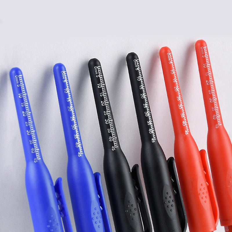 🖊️ 50% korting! Diepgatmarker met 45 mm punt – waterbestendig, sneldrogend & 72 uur zonder dop. Ingebouwde liniaal & klem – voor bouw & montage! ✨🔧