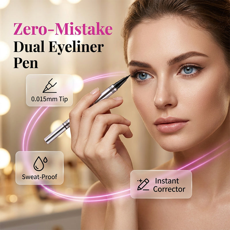 🏆UITVERKOOP LAATSTE DAG: 🎁✨Eyeliner-correctorpen met twee uiteinden