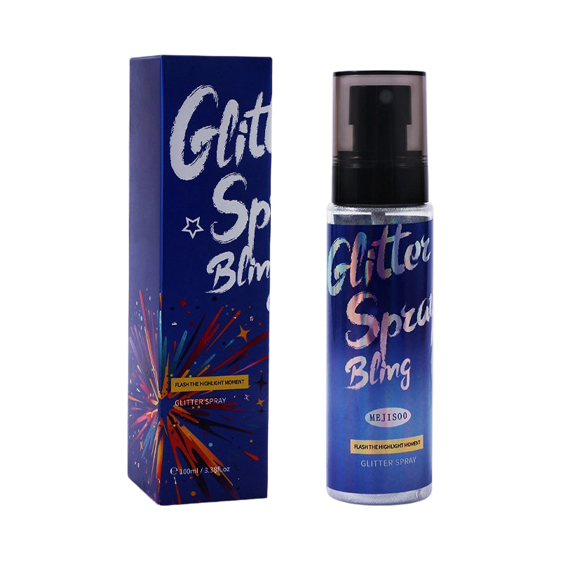 Langsdurige glitter-spray voor het lichaa