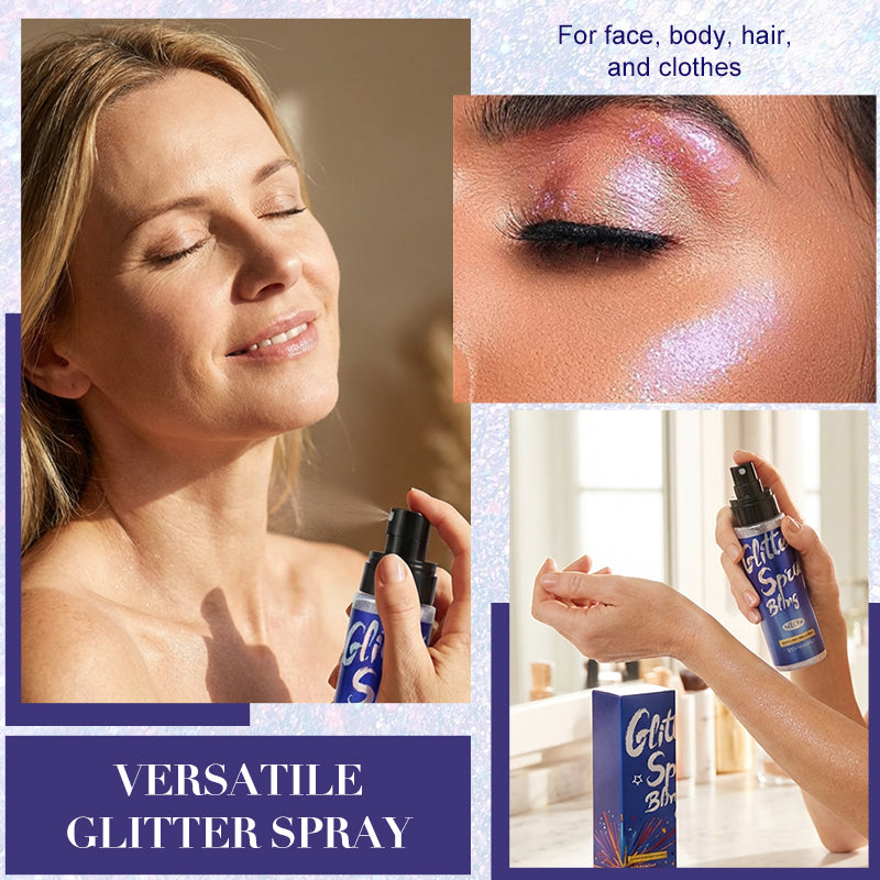 Langsdurige glitter-spray voor het lichaa