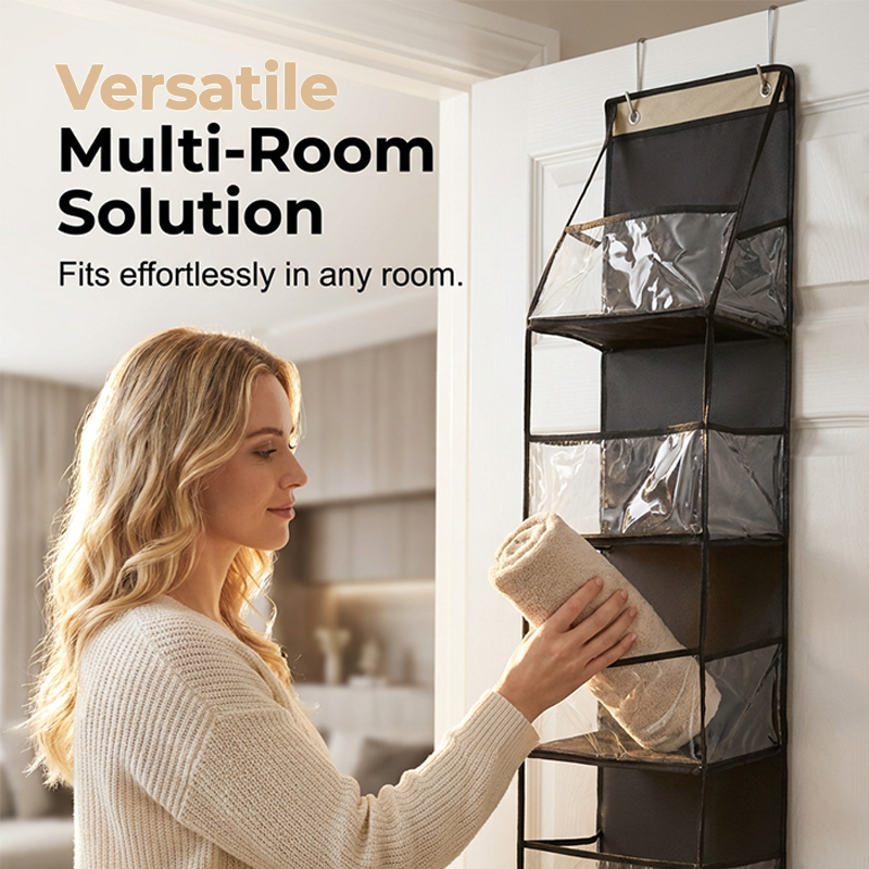 🚪 50% korting op over-deur organizer – hangt aan elke deur, creëert extra opbergruimte voor schoenen, accessoires en meer.