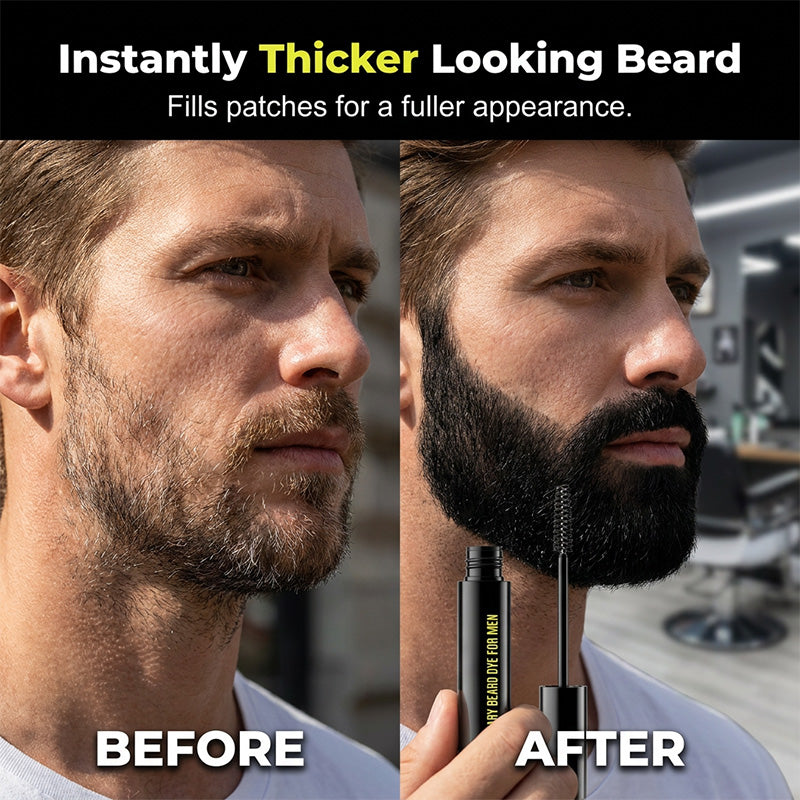 🧔 50% korting! Baard- en wenkbrauwverf – dekt grijs haar direct, verdikt de baard & natuurlijk zwart pigment. 12 ml – compact voor snelle touch-ups! ✨💪