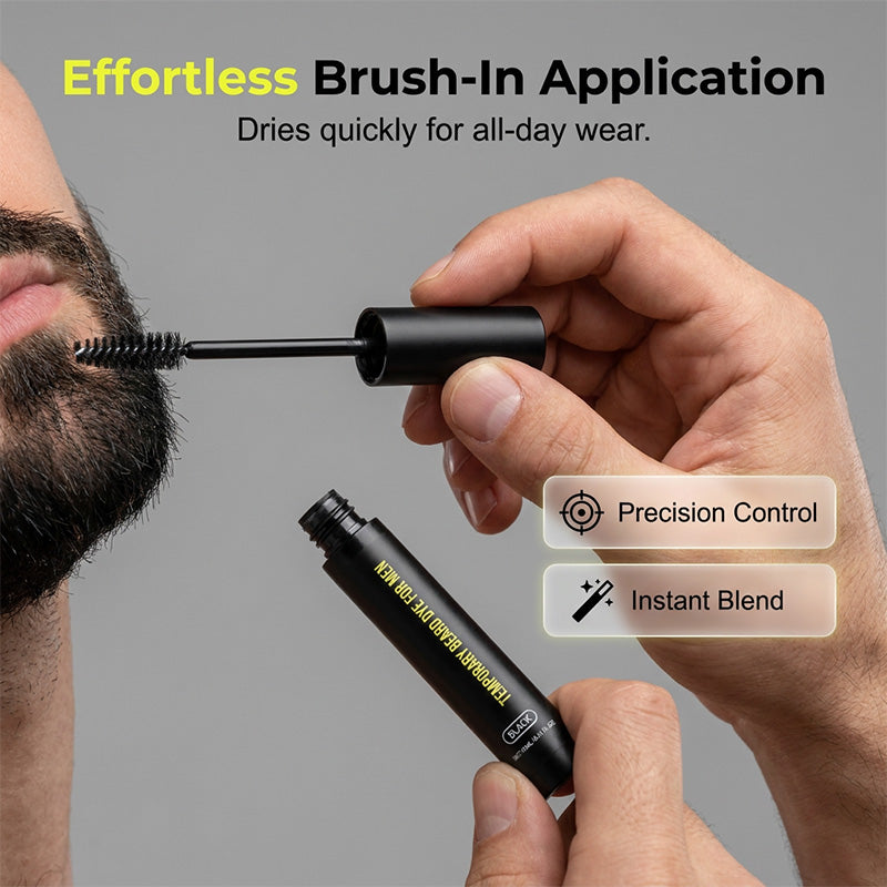 🧔 50% korting! Baard- en wenkbrauwverf – dekt grijs haar direct, verdikt de baard & natuurlijk zwart pigment. 12 ml – compact voor snelle touch-ups! ✨💪