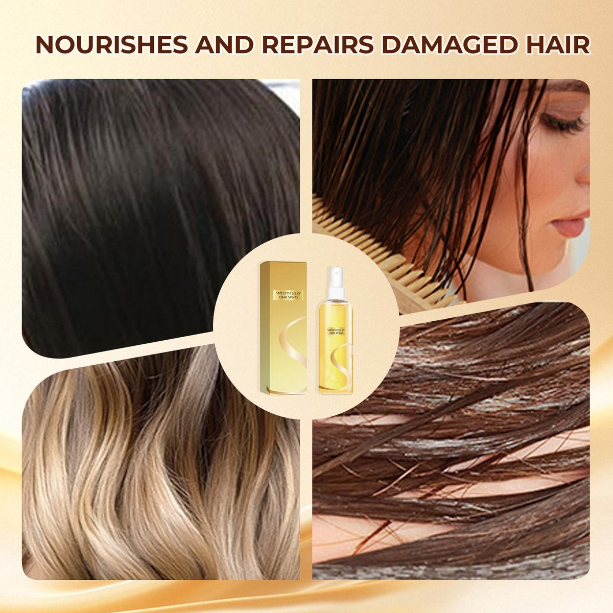 ✨ 50% korting! Leave-in haarolie spray – anti-kroes, langdurige bloemige geur & herstelt beschadigd haar. Zijdezacht & glanzend – 100 ml! 💇‍♀️🌸