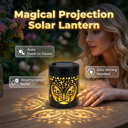 Decoratieve schaduwprojectielamp op zonne-energie voor buiten