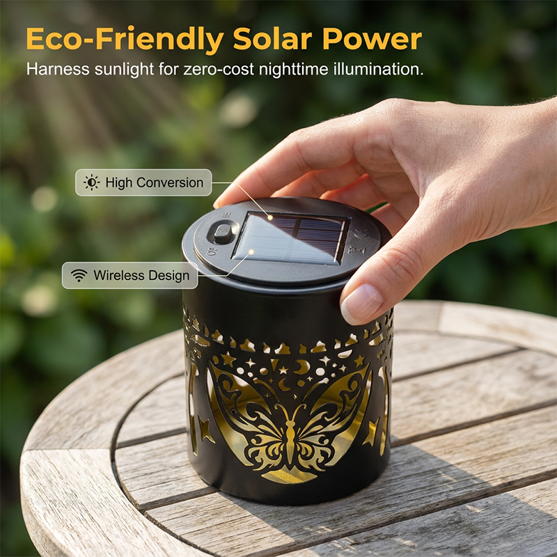 Decoratieve schaduwprojectielamp op zonne-energie voor buiten
