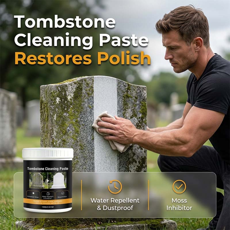 Tombstone Cleaning Paste Stone Polish and Moss Inhibitor