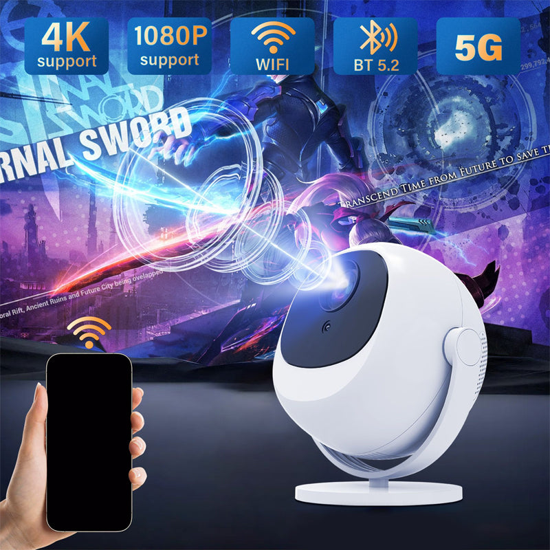 ⏰Limited Hot Sales - 50% OFF🔥360° Portable Smart HD Projector⚽ Football Night Just Got CRAZY📺