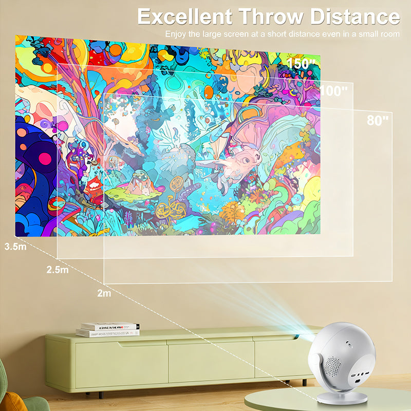 ⏰Limited Hot Sales - 50% OFF🔥360° Portable Smart HD Projector⚽ Football Night Just Got CRAZY📺