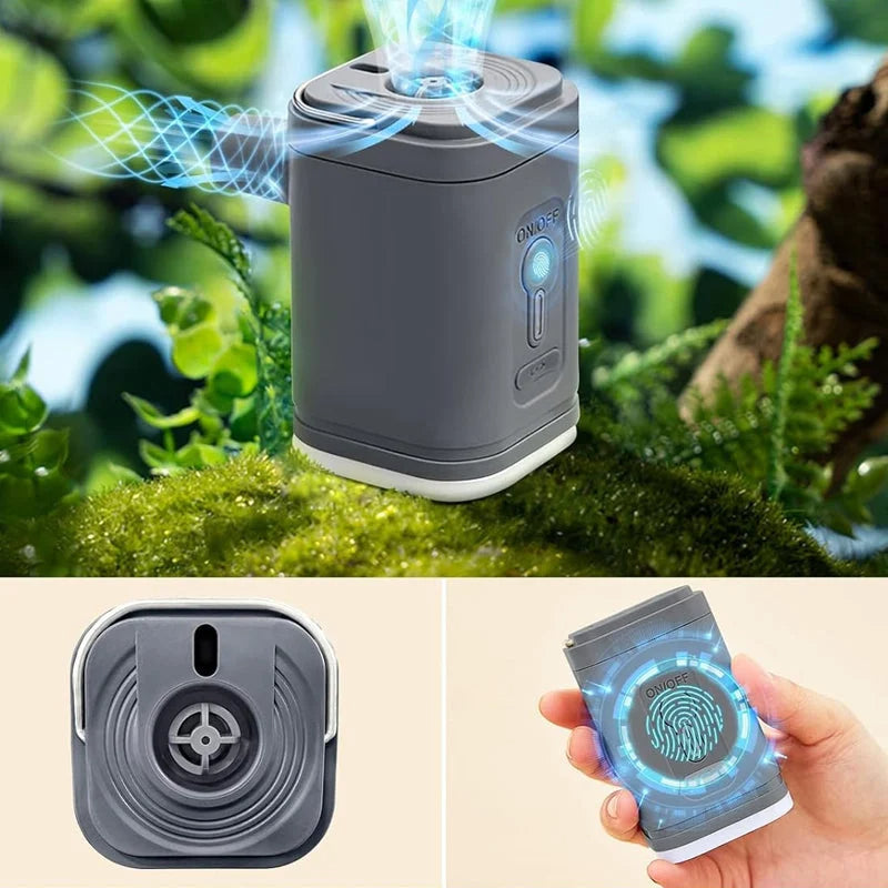 🏕️ Oplaadbare camping luchtpomp – LED-verlichting, snel oppompen, compact – Levering achteraf betalen 🔋