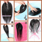 Natuurlijke zwarte haartoppers voor dames met clips