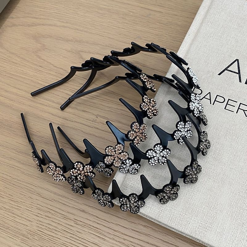 💎👸Set met golvende kristallen haarbanden - Lichtgewicht, antislip, meisjesachtig en vrouwelijk haaraccessoire, sprankelende, met kristallen versierde golvende haarband voor bruiloften en dagelijks gebruik, meisjesachtige en vrouwelijke artikelen
