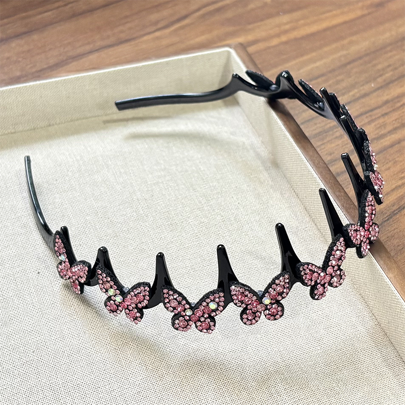 💎👸Set met golvende kristallen haarbanden - Lichtgewicht, antislip, meisjesachtig en vrouwelijk haaraccessoire, sprankelende, met kristallen versierde golvende haarband voor bruiloften en dagelijks gebruik, meisjesachtige en vrouwelijke artikelen