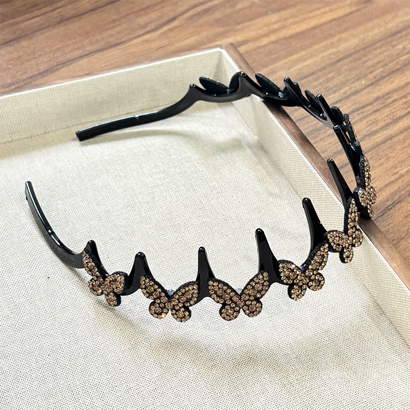 💎👸Set met golvende kristallen haarbanden - Lichtgewicht, antislip, meisjesachtig en vrouwelijk haaraccessoire, sprankelende, met kristallen versierde golvende haarband voor bruiloften en dagelijks gebruik, meisjesachtige en vrouwelijke artikelen