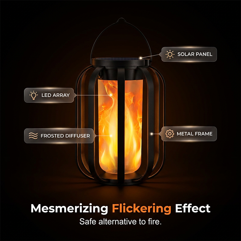 🏮✨ 50% KORTING! Warm, flikkerend vlammenspel op zonne-energie. Waterdicht, automatisch aan in het donker, en perfect voor pad, terras of camping – hang op of zet neer, altijd sfeer.