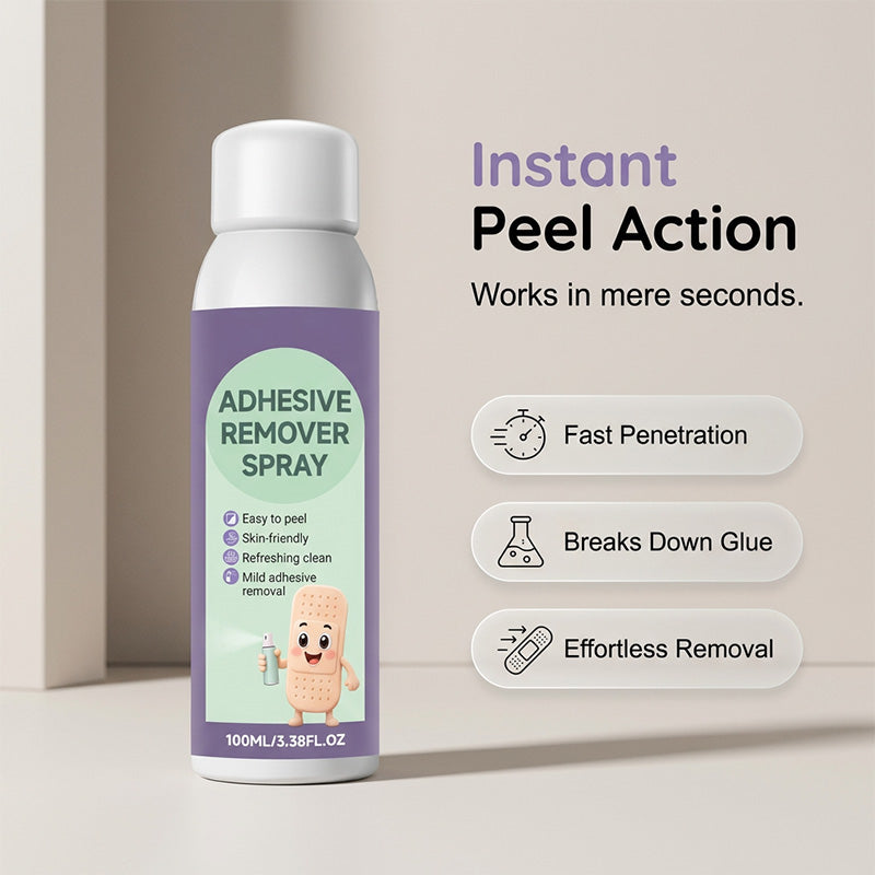 Milde spray voor het verwijderen van medische tap